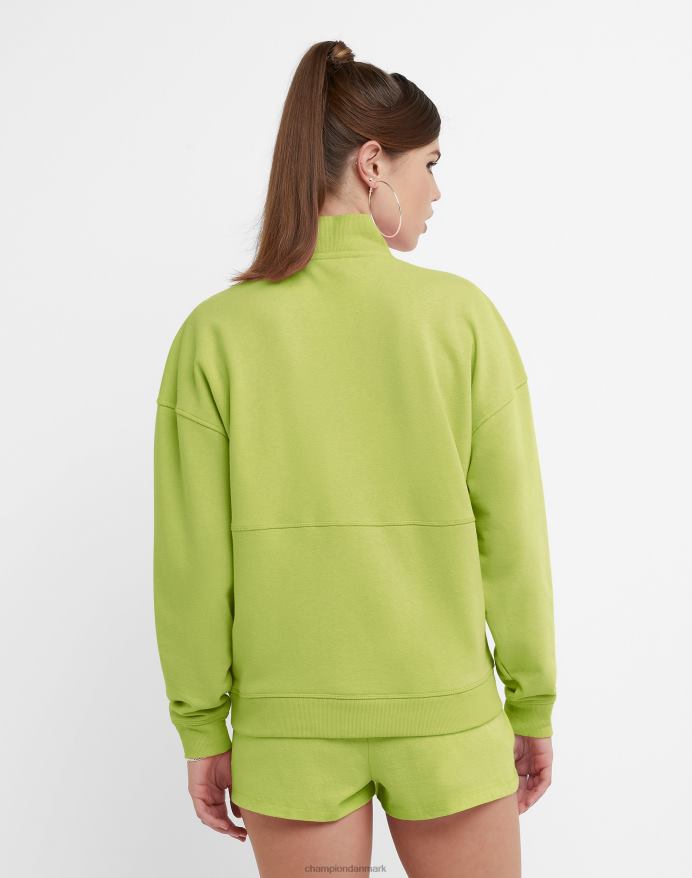 Champion campus fransk frotté 1/4 lynlås tre-c V6J661012 frossen lime
