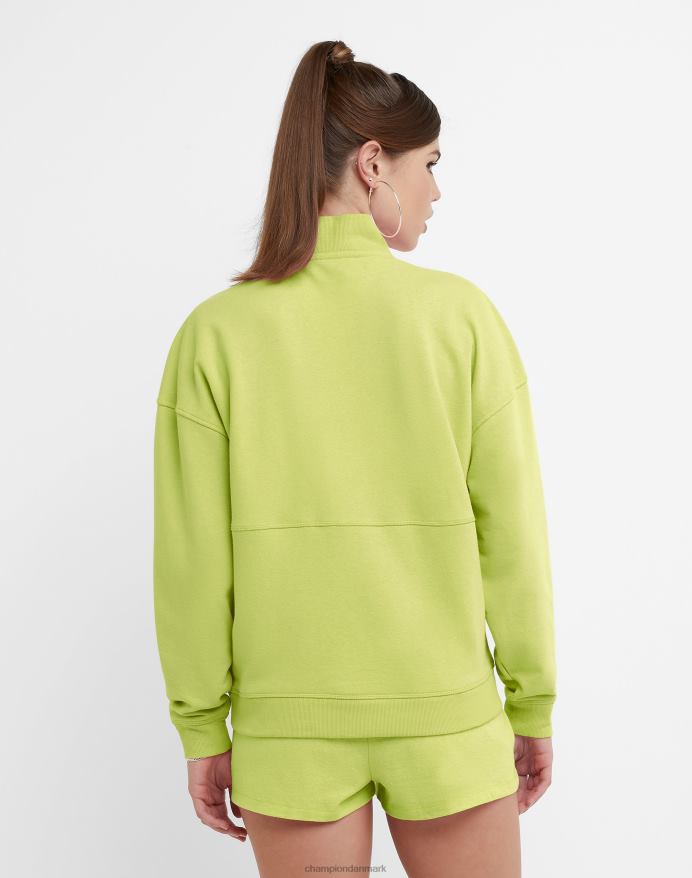 Champion campus fransk frotté 1/4 lynlås tre-c V6J661012 frossen lime