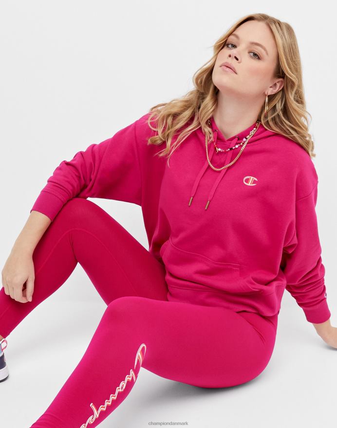 Champion campus fransk frotté hættetrøje c logo V6J66972 strawberry rouge