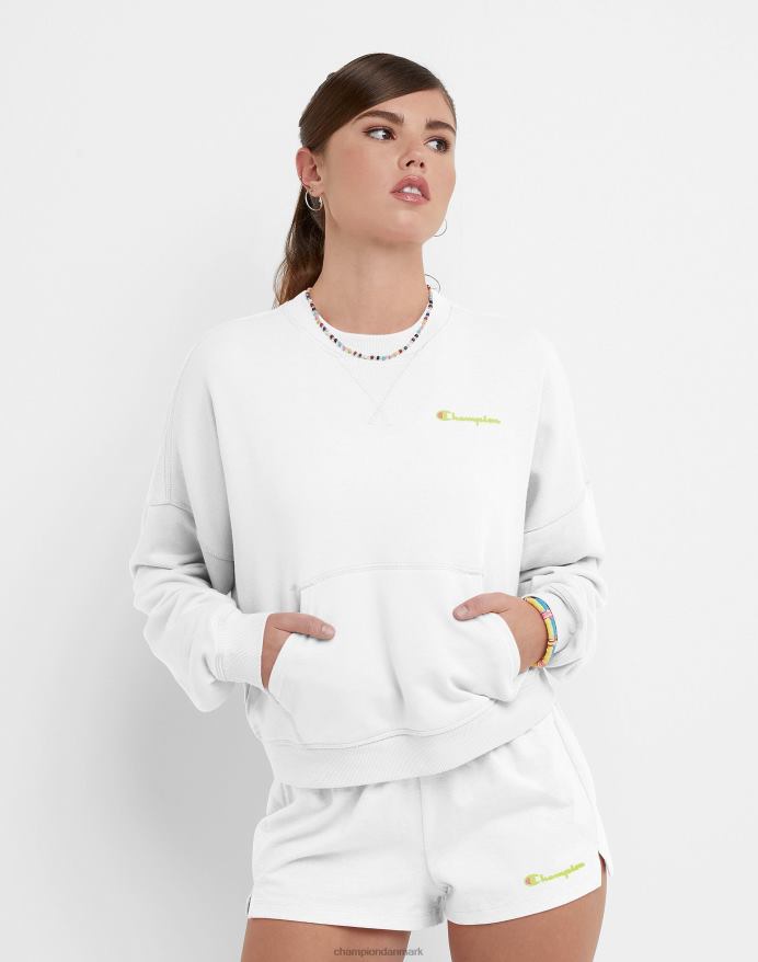 Champion campus fransk terry crew klassisk manuskript V6J661010 hvid