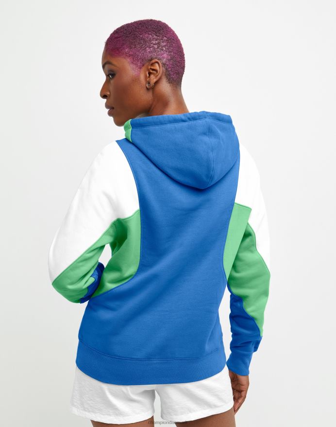 Champion colorblock pullover hættetrøje multi-logo V6J661018 odyssey multi