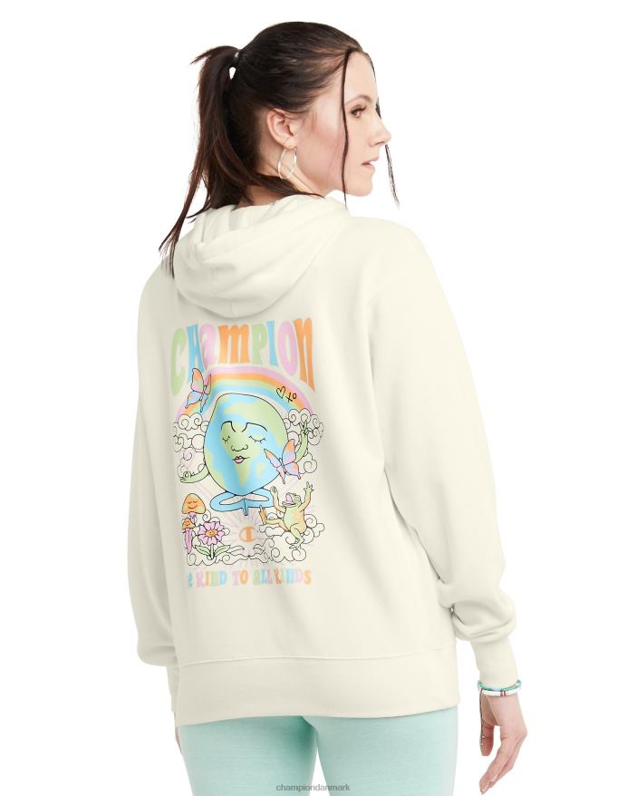 Champion fleece hættetrøje være venlig kridhvid V6J661020