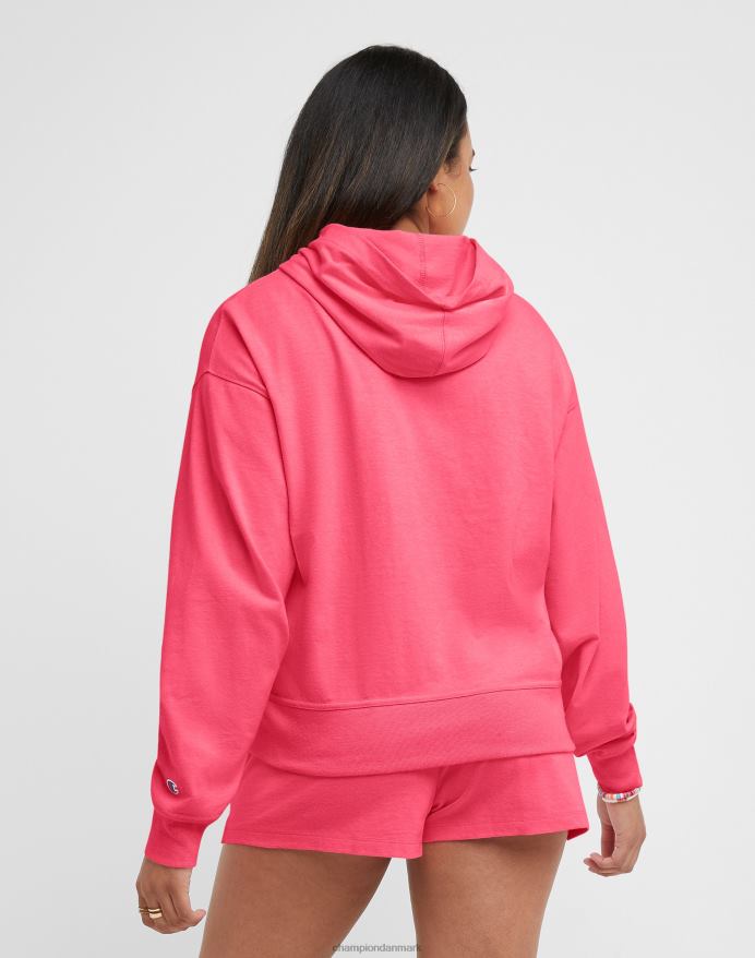 Champion hættetrøje ombre wave V6J66995 glad lyserød lyng