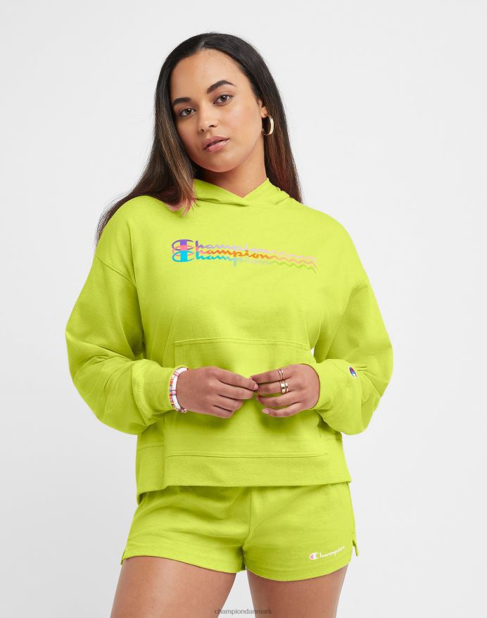 Champion hættetrøje ombre wave V6J66996 limeade lyng