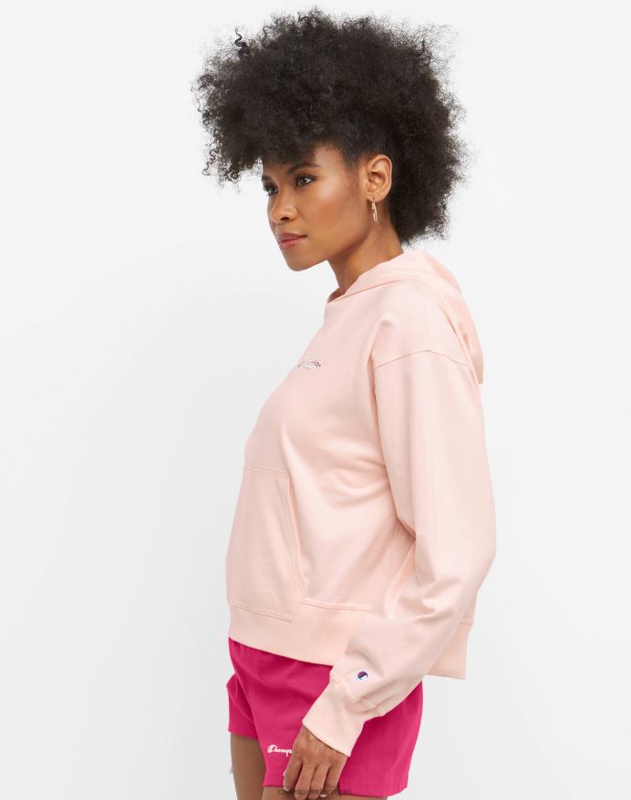 Champion hættetrøje pink swirl grafik V6J66982 bleg blush pink