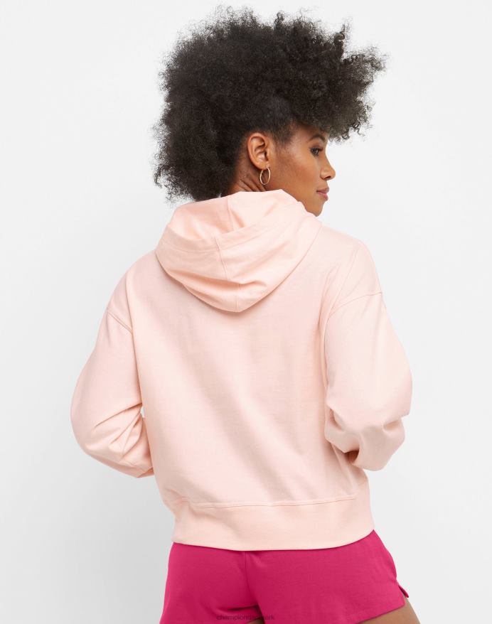 Champion hættetrøje pink swirl grafik V6J66982 bleg blush pink