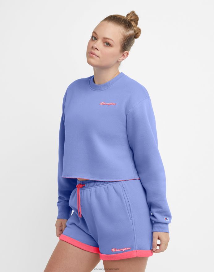 Champion klassisk fleece crew vendbart c-logo V6J661035 charmerende blå/glad pink