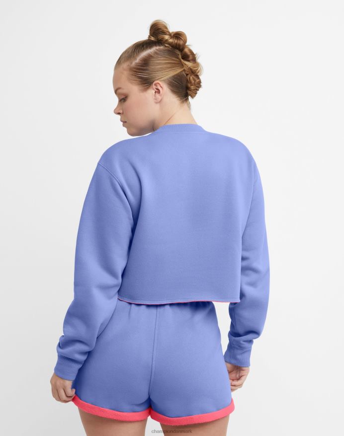Champion klassisk fleece crew vendbart c-logo V6J661035 charmerende blå/glad pink