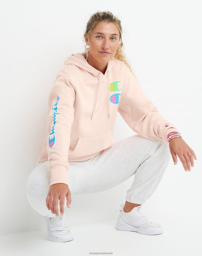 Champion klassisk fleece oversized hættetrøje c stak V6J661963 primer pink