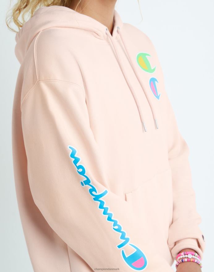 Champion klassisk fleece oversized hættetrøje c stak V6J661963 primer pink