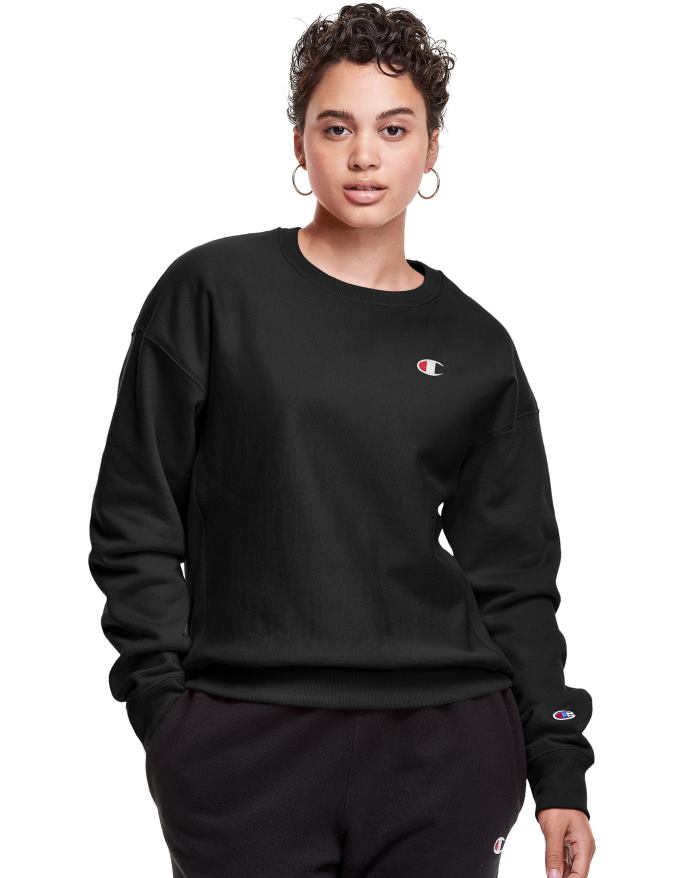 Champion omvendt vævet crew c-logo V6J662020 sort