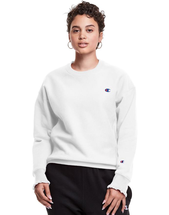 Champion omvendt vævet crew c-logo V6J662021 hvid