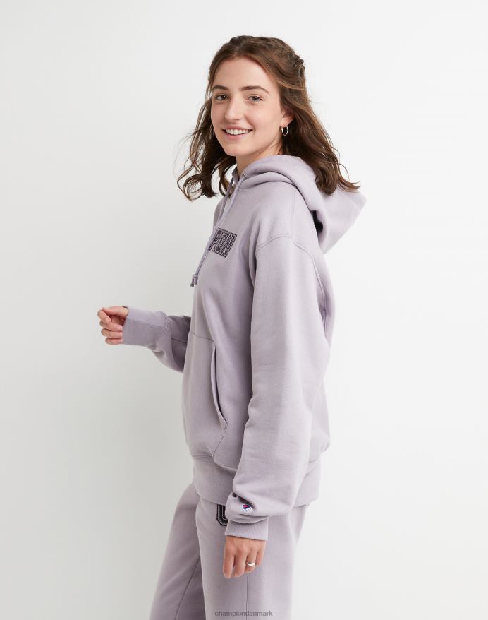 Champion oversized omvendt vævet hættetrøje blokspiral V6J661954 røget syren