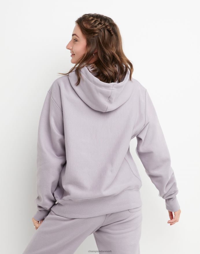 Champion oversized omvendt vævet hættetrøje blokspiral V6J661954 røget syren