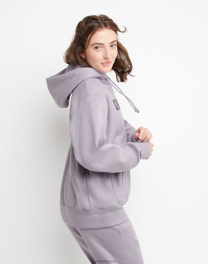 Champion oversized omvendt vævet hættetrøje blokspiral V6J661954 røget syren
