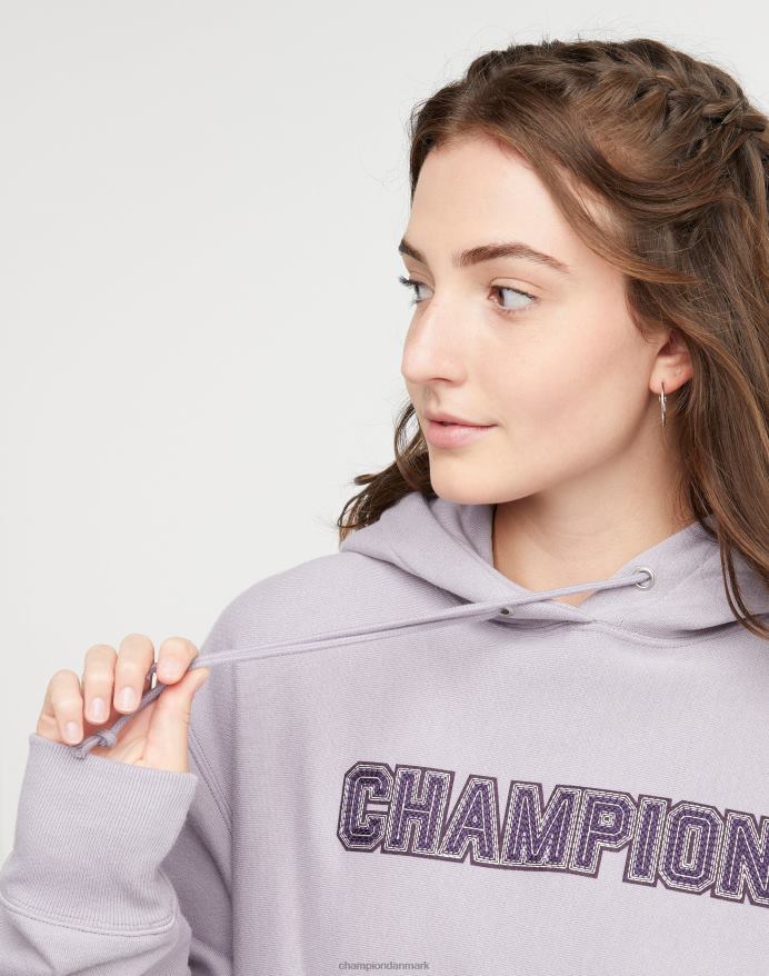 Champion oversized omvendt vævet hættetrøje blokspiral V6J661954 røget syren