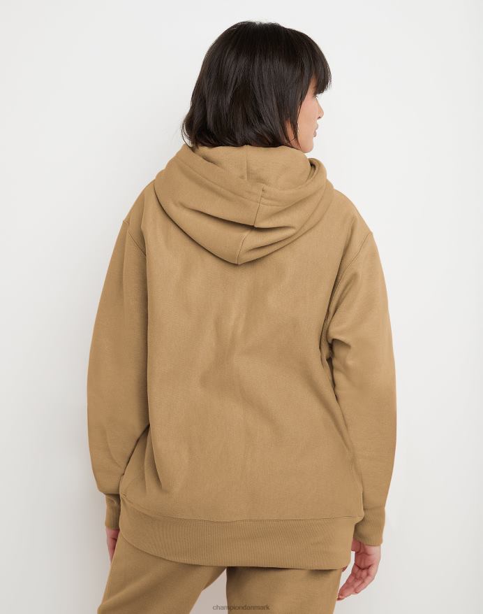 Champion oversized omvendt vævet hættetrøje c-logo V6J66942 quarry tan