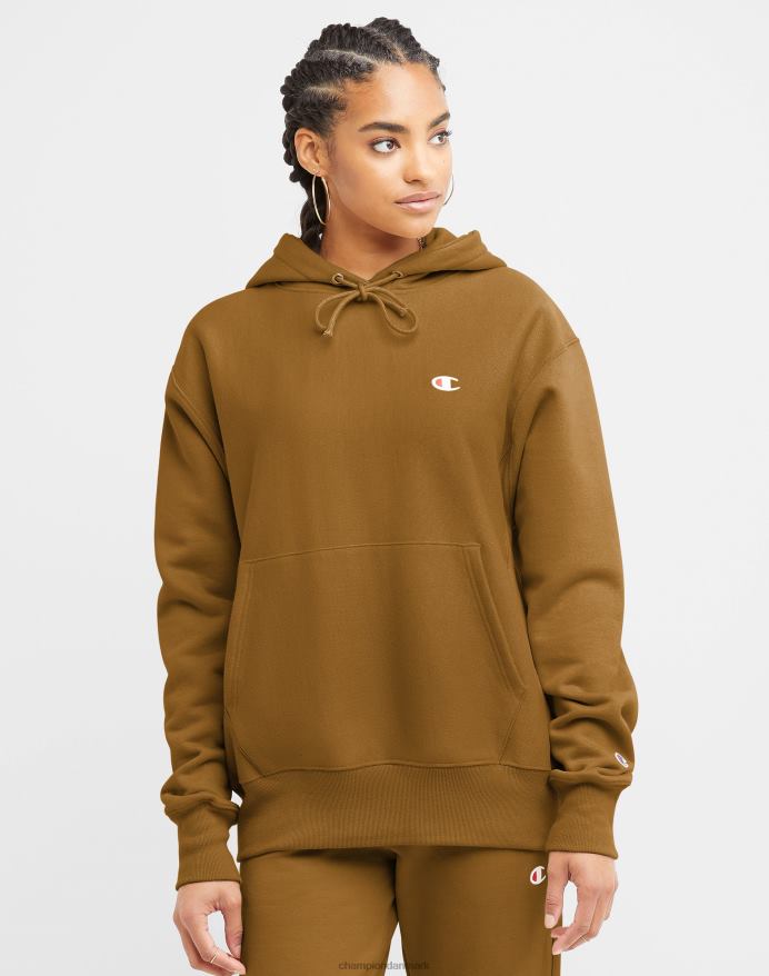 Champion oversized omvendt vævet hættetrøje c-logo V6J66943 alt godt guld