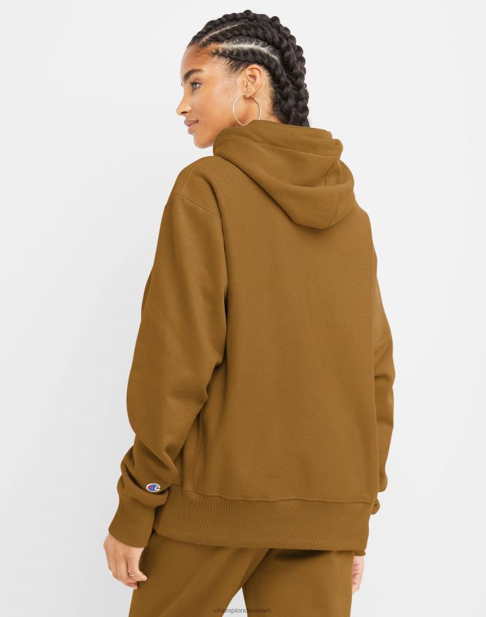 Champion oversized omvendt vævet hættetrøje c-logo V6J66943 alt godt guld