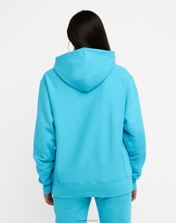 Champion oversized omvendt vævet hættetrøje c-logo V6J66944 lys himmelblå