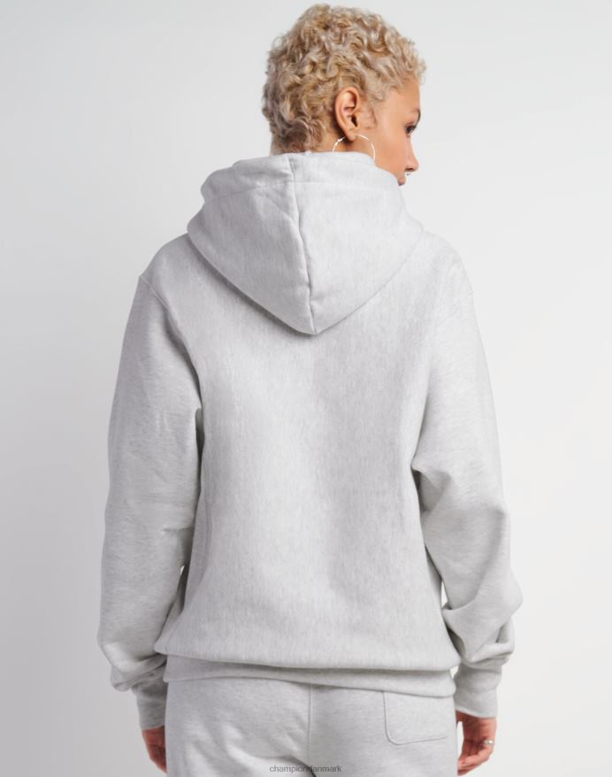 Champion oversized omvendt vævet hættetrøje c-logo V6J66945 sølvgrå