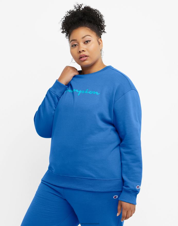 Champion powerblend crew classic script logo (plus size) V6J661023 odyssé