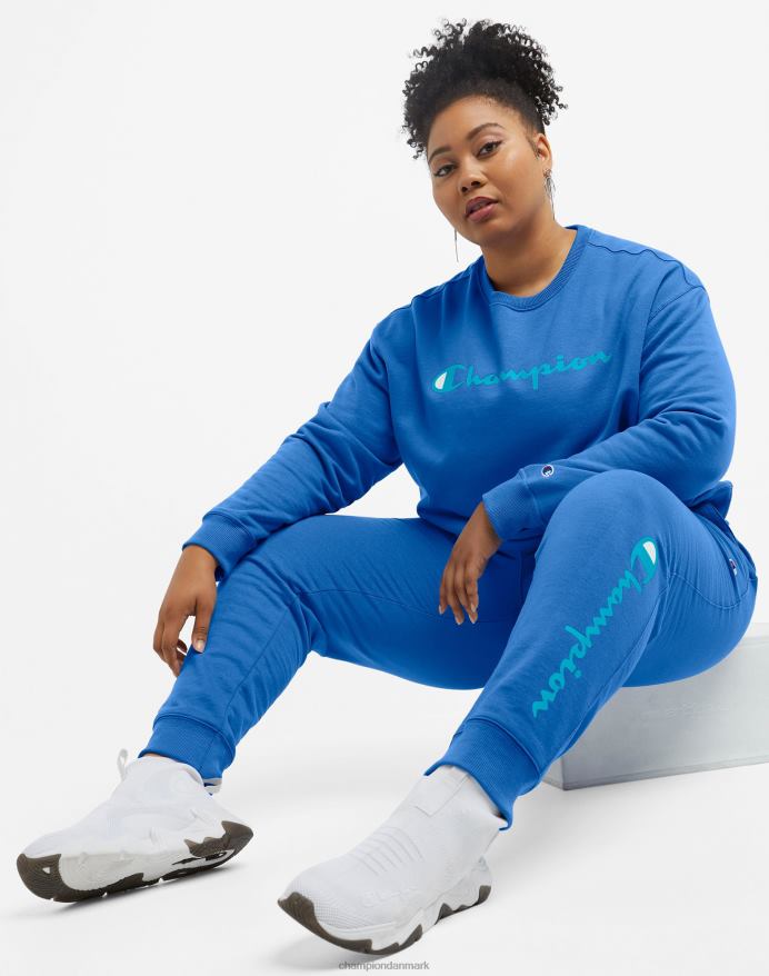 Champion powerblend crew classic script logo (plus size) V6J661023 odyssé