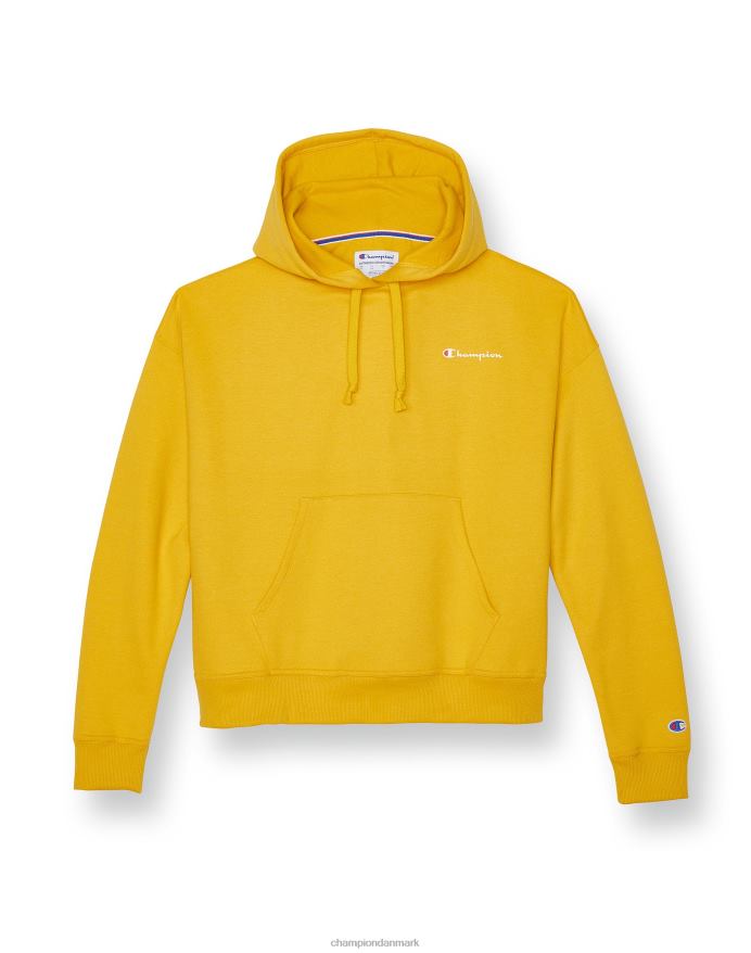Champion powerblend fleece afslappet hættetrøje lille logo V6J661983 forsythia
