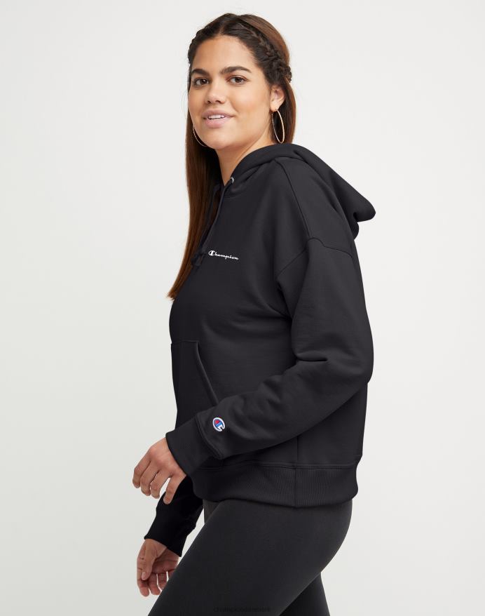 Champion powerblend fleece afslappet hættetrøje lille logo V6J661984 sort