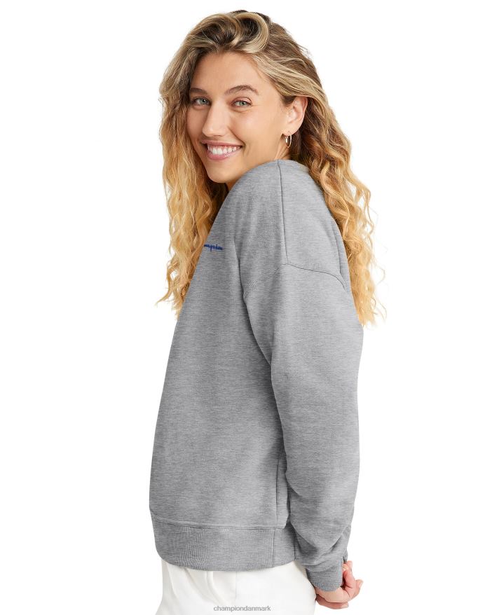 Champion powerblend fleece crew venstre bryst script logo V6J661993 oxford grå