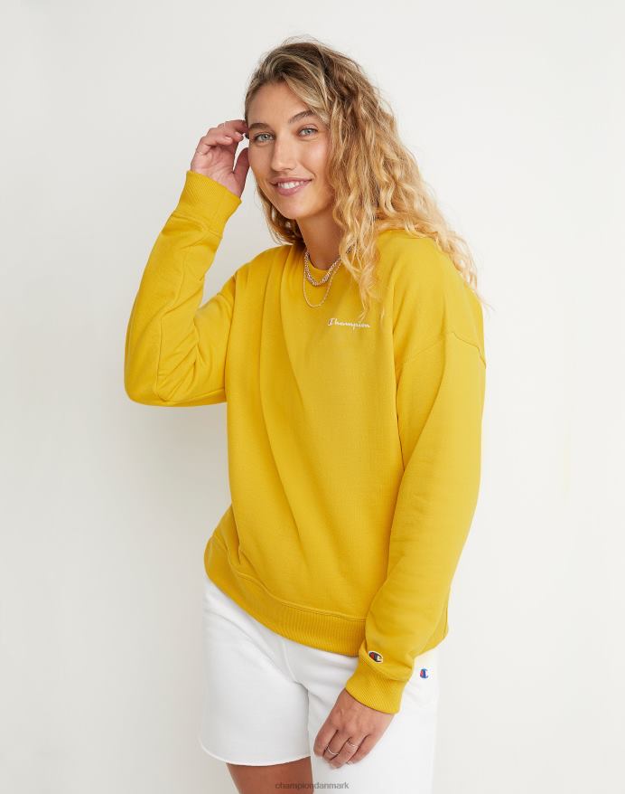 Champion powerblend fleece crew venstre bryst script logo V6J661994 forsythia