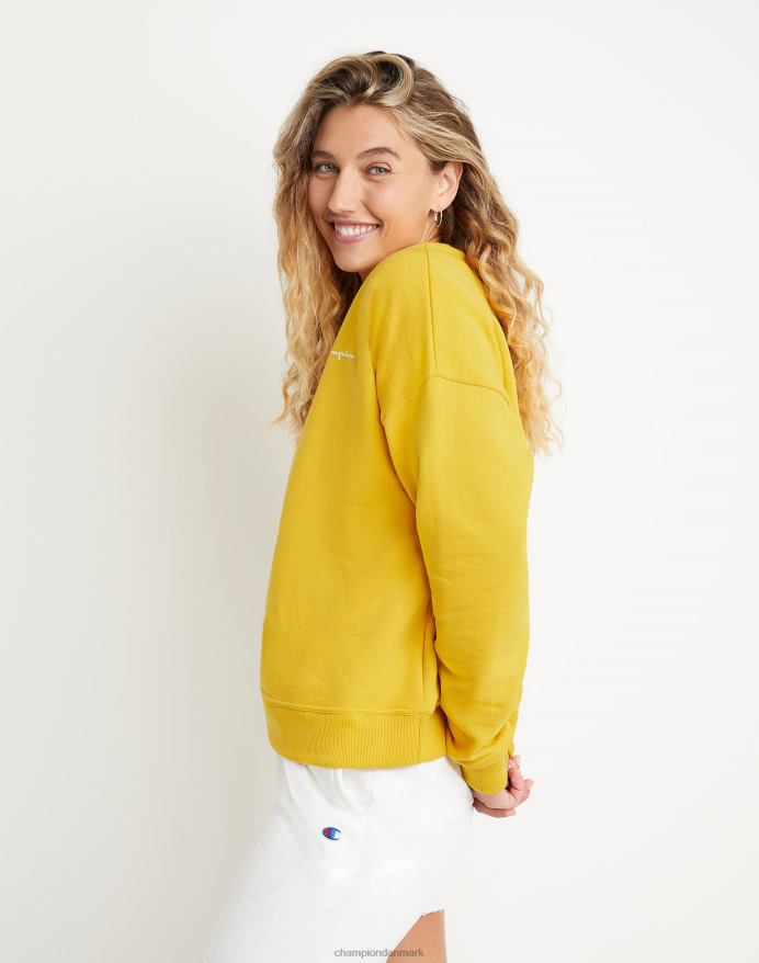 Champion powerblend fleece crew venstre bryst script logo V6J661994 forsythia