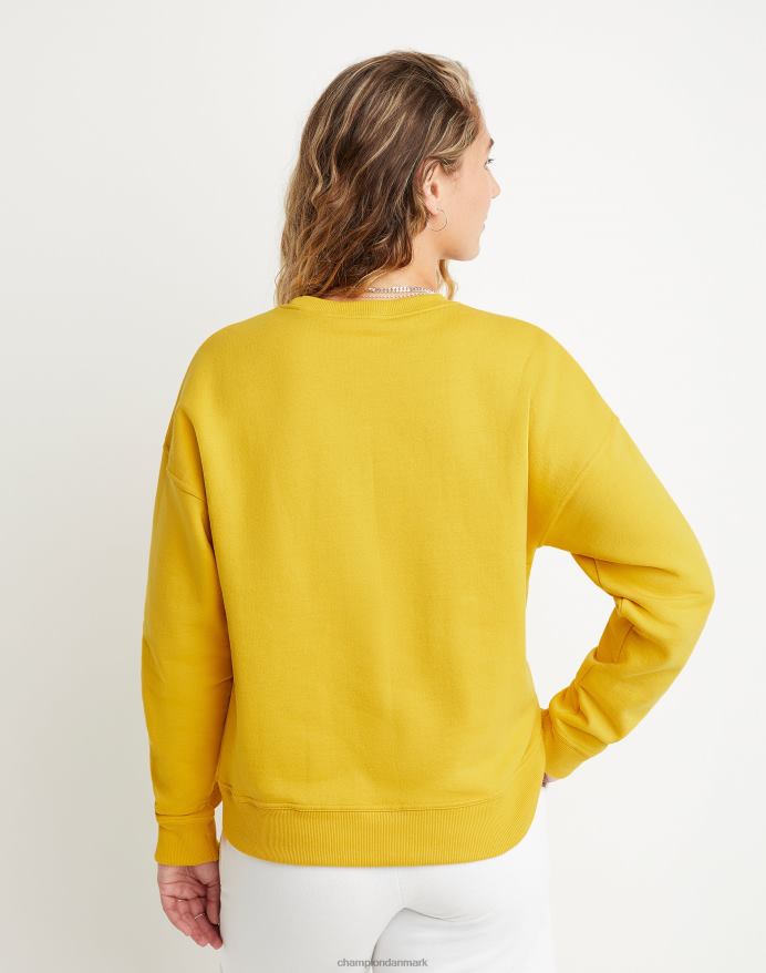 Champion powerblend fleece crew venstre bryst script logo V6J661994 forsythia