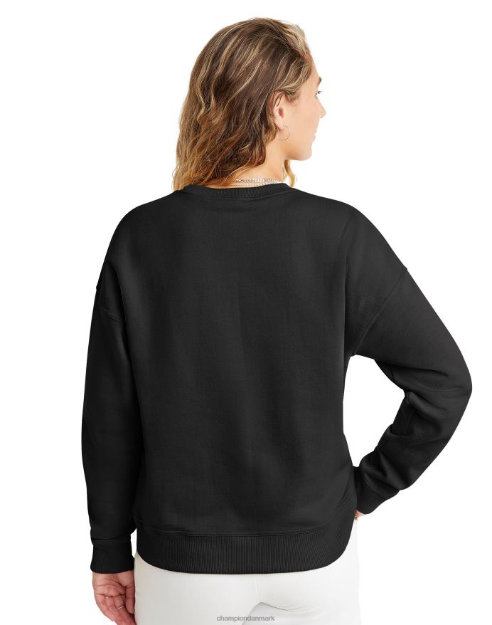 Champion powerblend fleece crew venstre bryst script logo V6J661995 sort