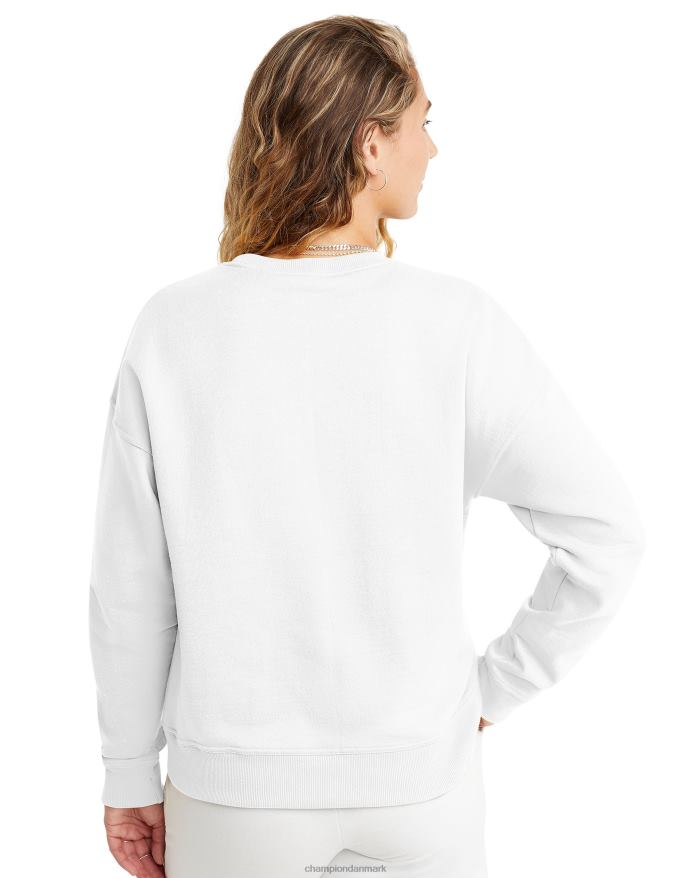 Champion powerblend fleece crew venstre bryst script logo V6J661996 hvid