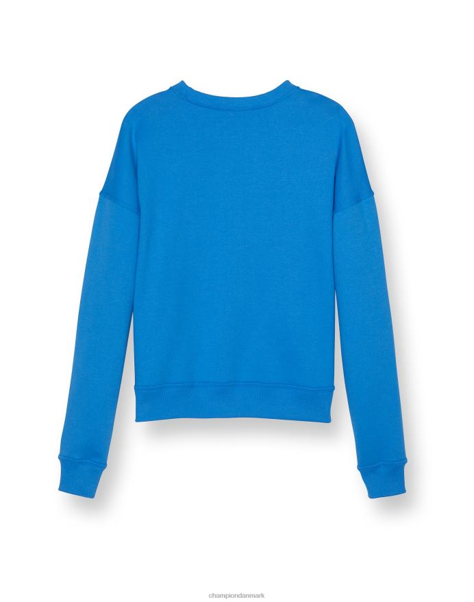 Champion powerblend fleece crew venstre bryst script logo V6J661997 blå jay