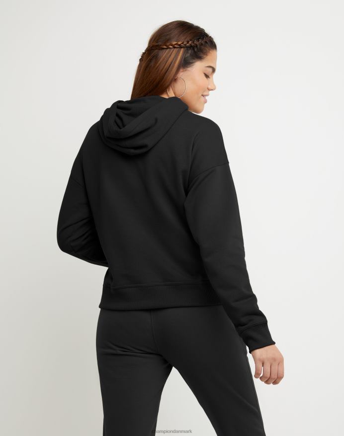 Champion powerblend fleece hættetrøje colorblock folie & high density c logo V6J661957 sort