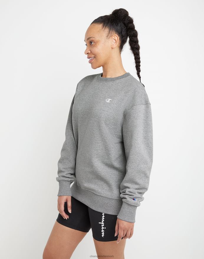 Champion powerblend fleece oversized crew c logo V6J661991 oxford grå