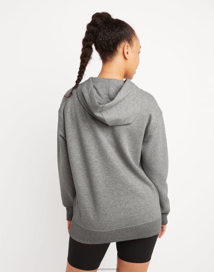 Champion powerblend fleece oversized hættetrøje c-logo V6J662008 oxford grå
