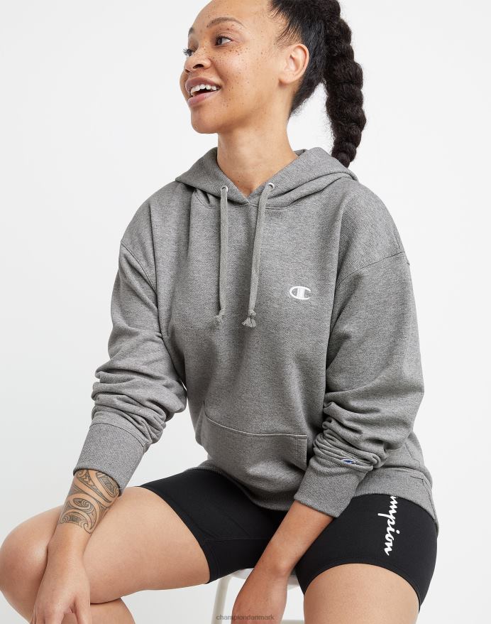 Champion powerblend fleece oversized hættetrøje c-logo V6J662008 oxford grå