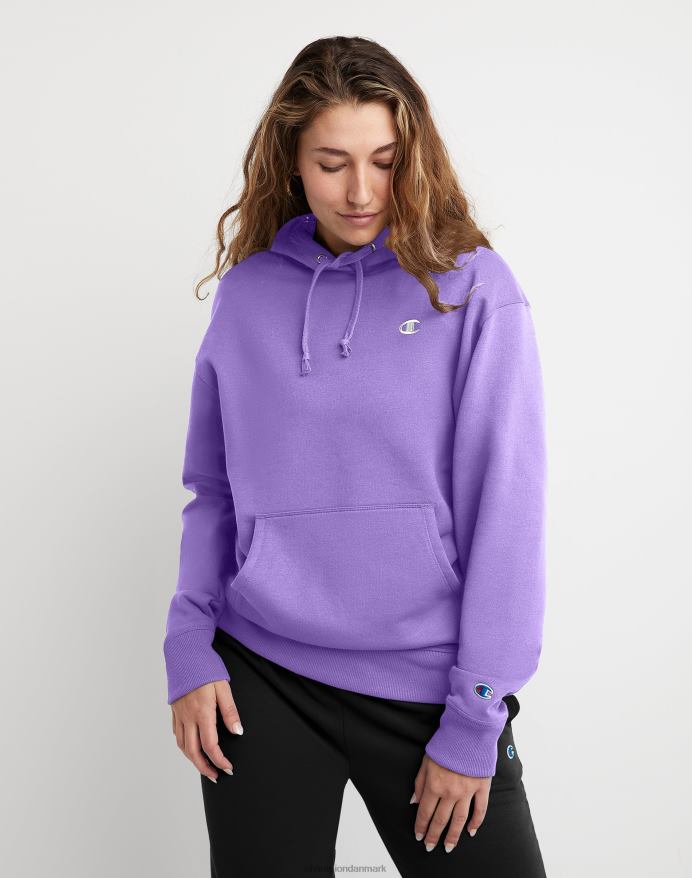 Champion powerblend fleece oversized hættetrøje c-logo V6J662009 kreativ lilla