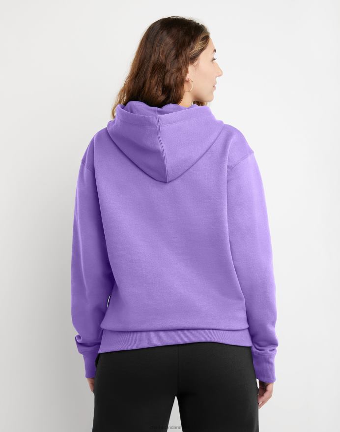 Champion powerblend fleece oversized hættetrøje c-logo V6J662009 kreativ lilla