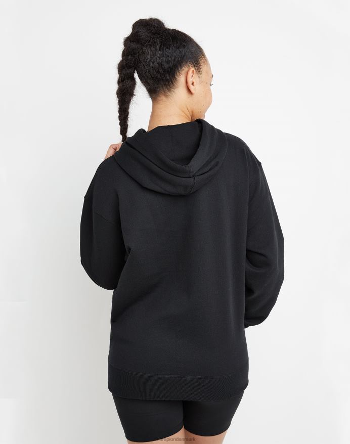 Champion powerblend fleece oversized hættetrøje c-logo V6J662010 sort