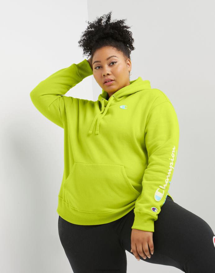 Champion powerblend hættetrøje grafik (plus size) V6J661024 limeade
