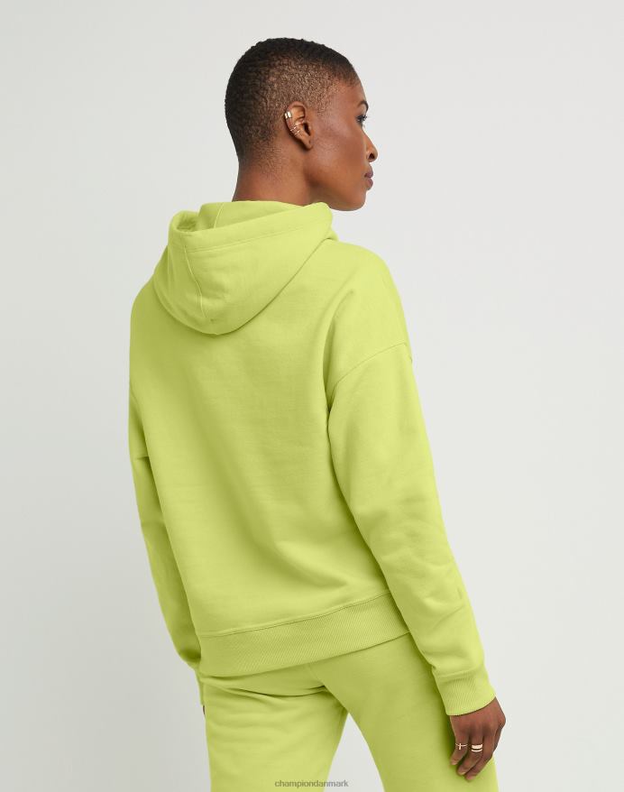 Champion powerblend hættetrøje script logo V6J662001 frossen lime