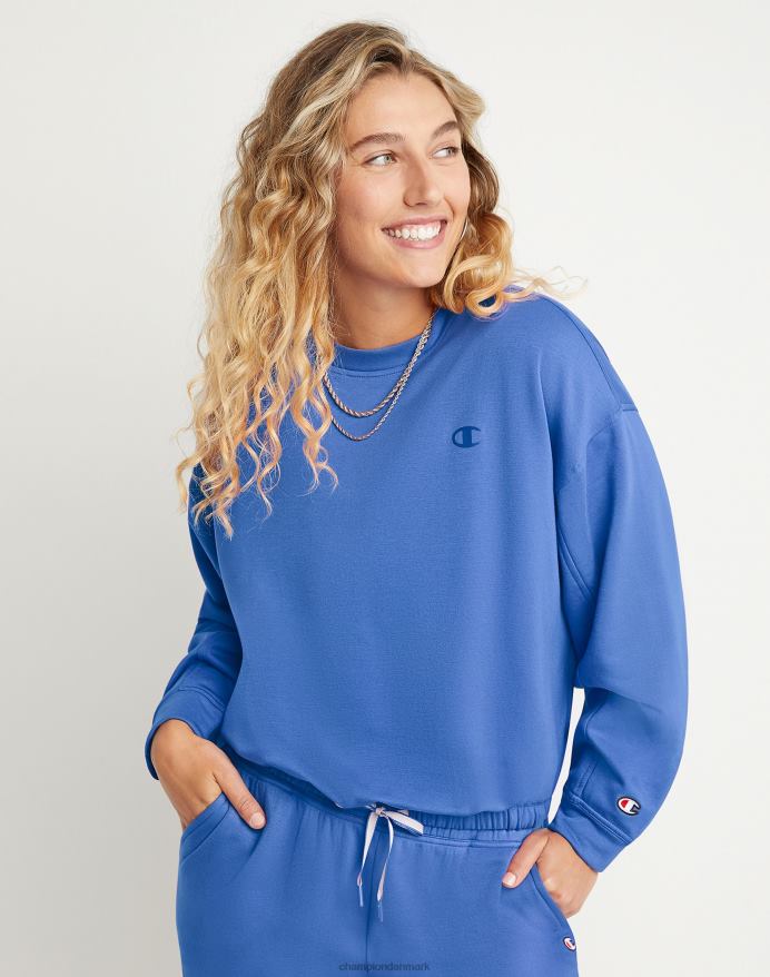 Champion soft touch løbesnor crew c-logo V6J661975 varme blåbær