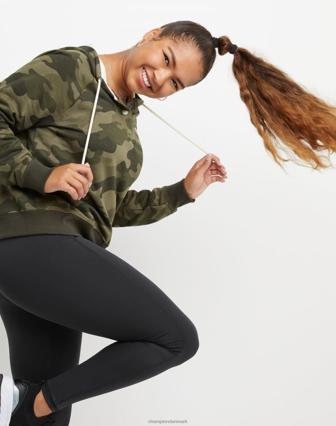 campus fleece camo hættetrøje champion script laurbær V6J661958 camo ammunition fragt oliven