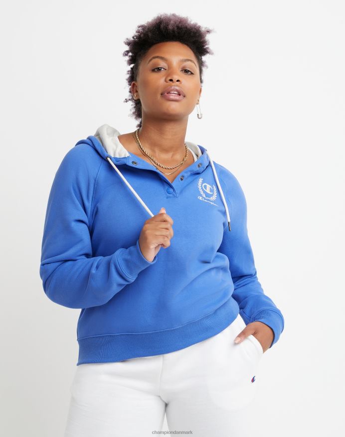 campus fleece hættetrøje champion script laurbær V6J661960 varme blåbær