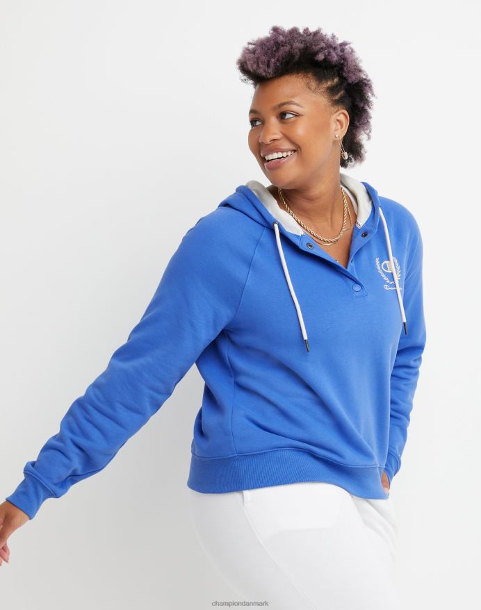 campus fleece hættetrøje champion script laurbær V6J661960 varme blåbær