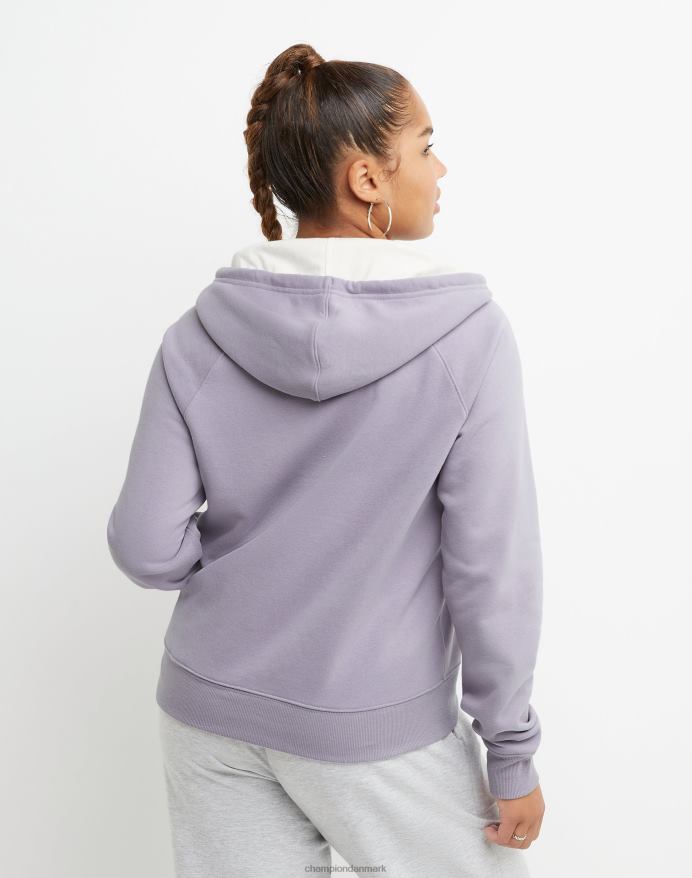 campus fleece hættetrøje champion script laurbær V6J661961 røget syren